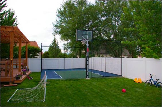 The gallery for \u0026gt; Backyard Basketball Court Dimensions Half Court