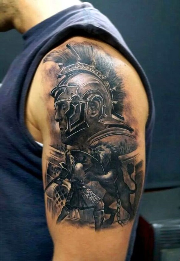 40 Valiant Gladiator Tattoo Designs