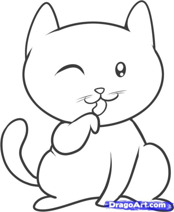 Simple Cat drawing Examples anyone Can Try - photofun 4 u com