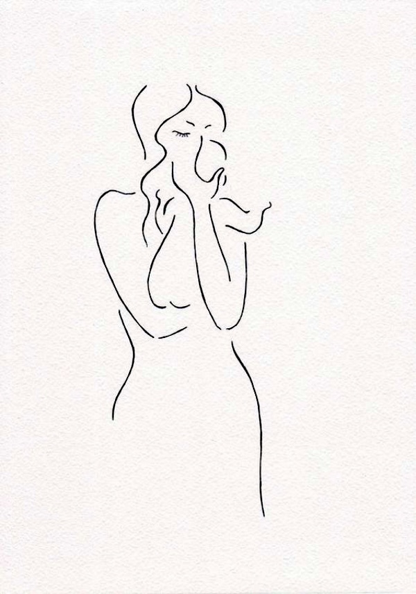 Simple Single Line Sketch Drawing 