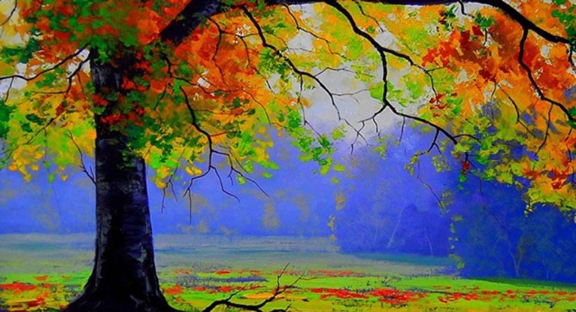 a beautiful painting,paintingeyeson art 40 beautiful tree art painting & art works 2.