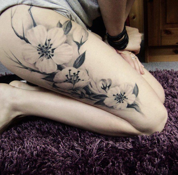 Upper Thigh Tattoos For Girls (25)