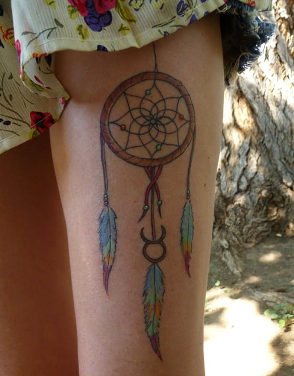 Upper Thigh Tattoos For Girls (7)