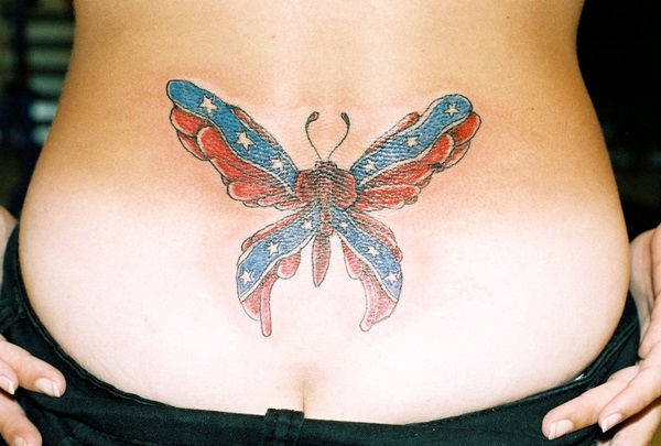 Butterfly Tattoo on Hip
