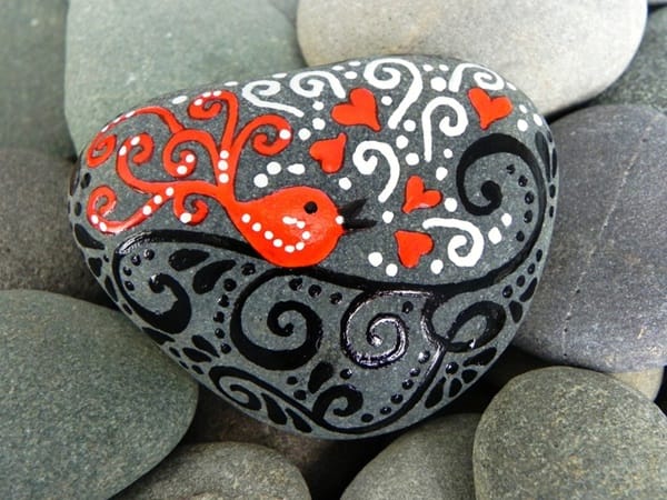 Pictures of painted rocks (3)