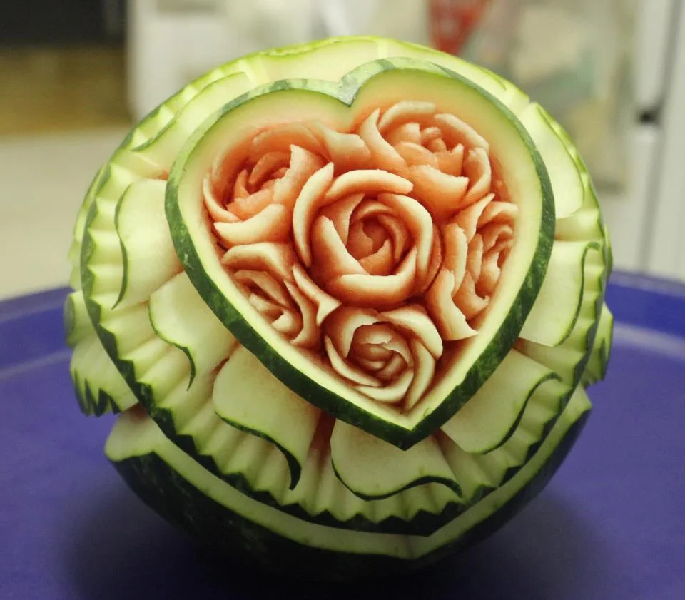 Art Of Carving Fruits And Vegetables – Bored Art, image size:960x841