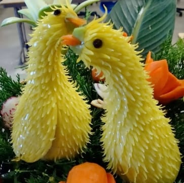 fruit vegetable carving 12