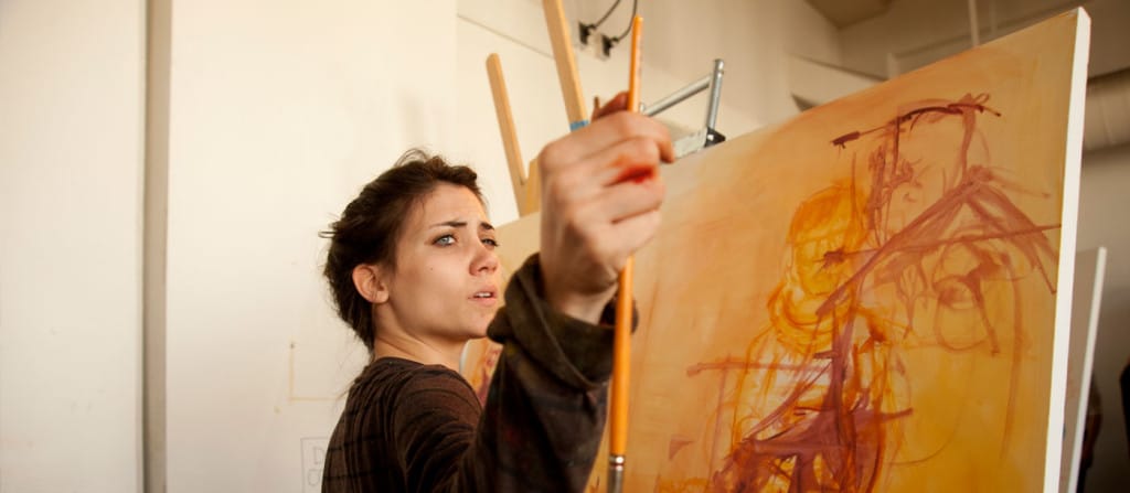 woman painting art