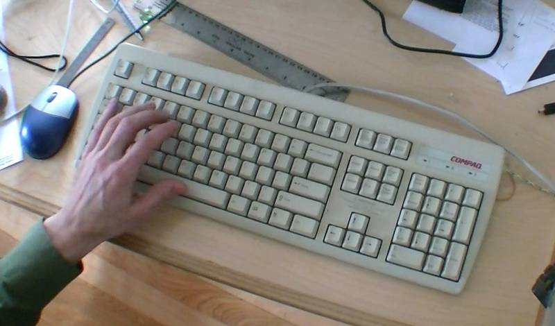 left hand typing