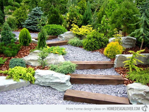 Cool Garden Stair Ideas For Inspiration (18)