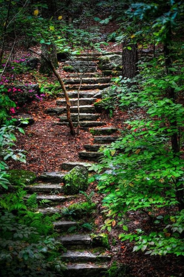 Cool Garden Stair Ideas For Inspiration (27)