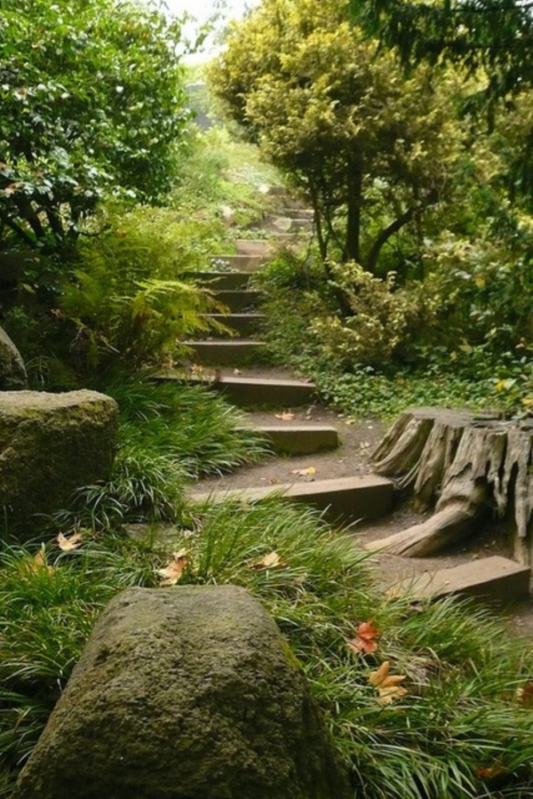 Cool Garden Stair Ideas For Inspiration (38)