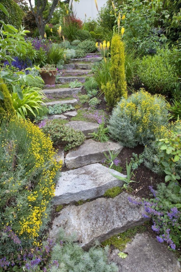 Cool Garden Stair Ideas For Inspiration (41)