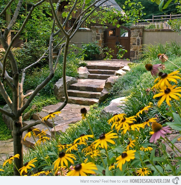 Cool Garden Stair Ideas For Inspiration (8)