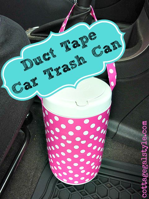 duct tape crafts car trash can