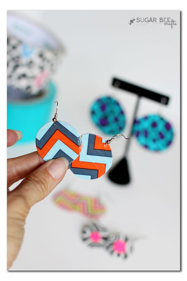 duct tape crafts ear rings