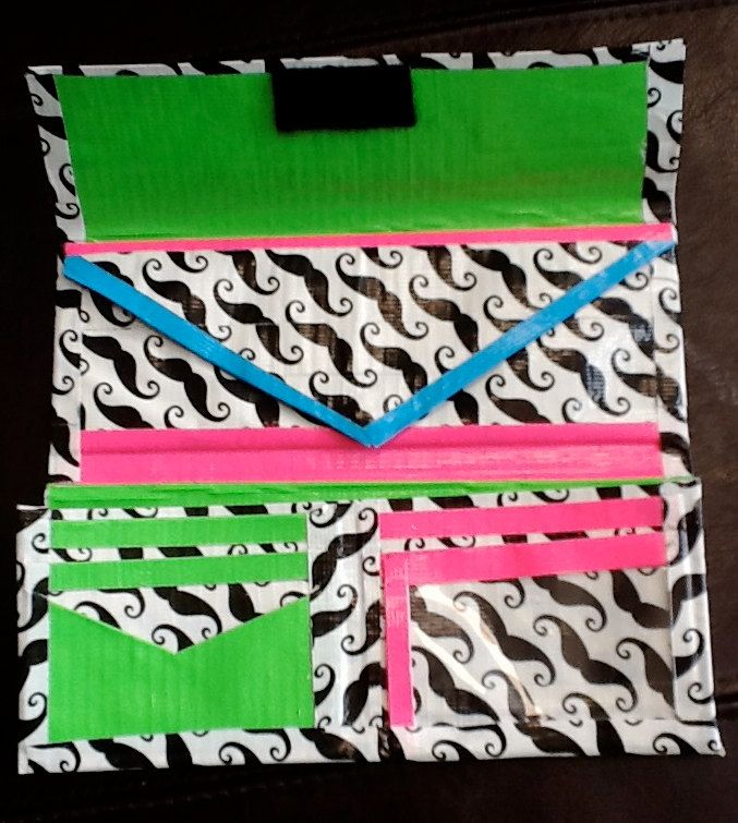 duct tape crafts mustache wallets