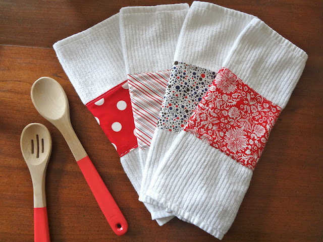 diy embellished tea towels