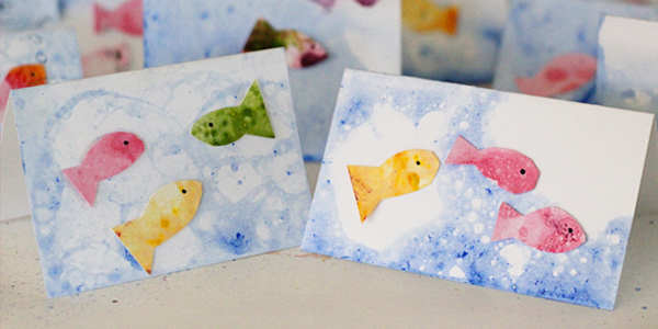 kids craft ideas bubble fish art