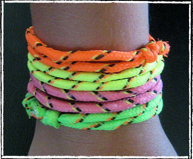 neon rope bracelets