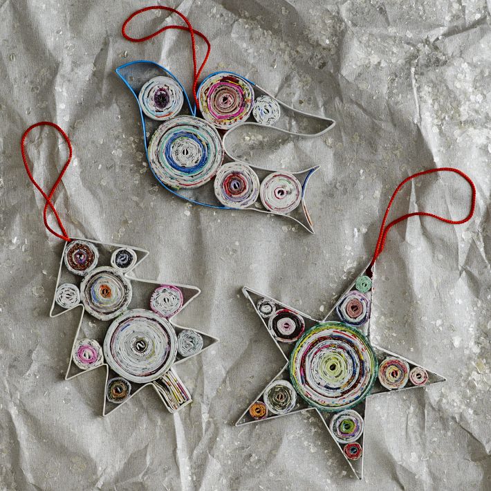 newspaper craft ideas coiled paper ornaments