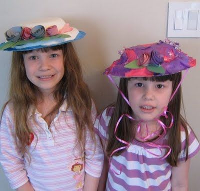 paper plate craft easter hats