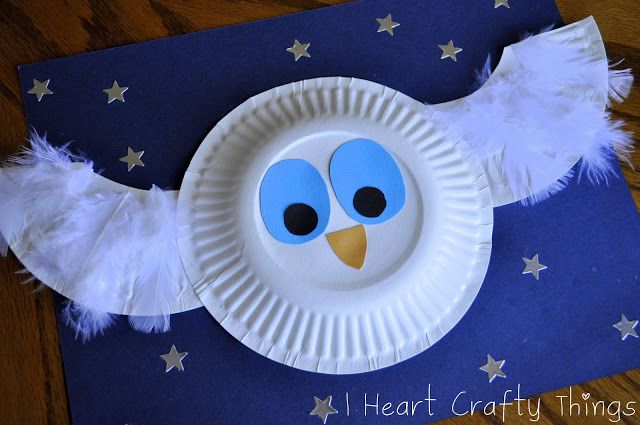 paper plate crafts owl 2