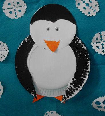 paper plate penguin