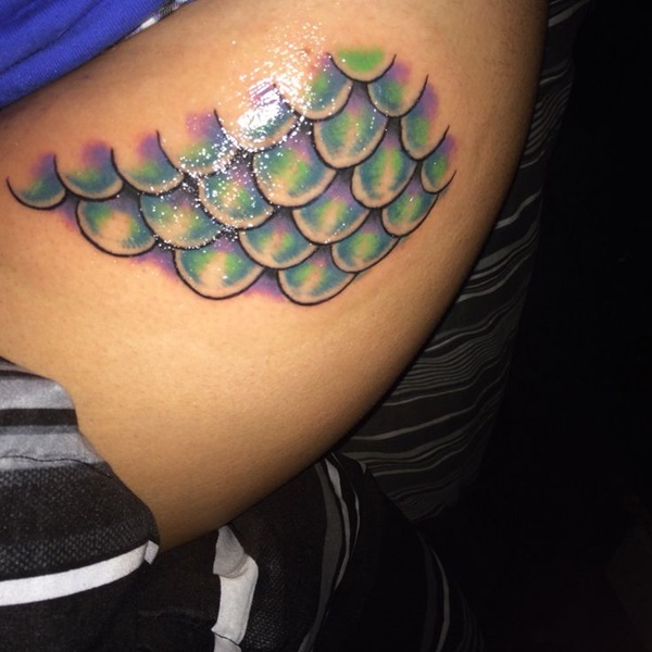 Mermaid Scales Tattoo Designs For Girls (12)