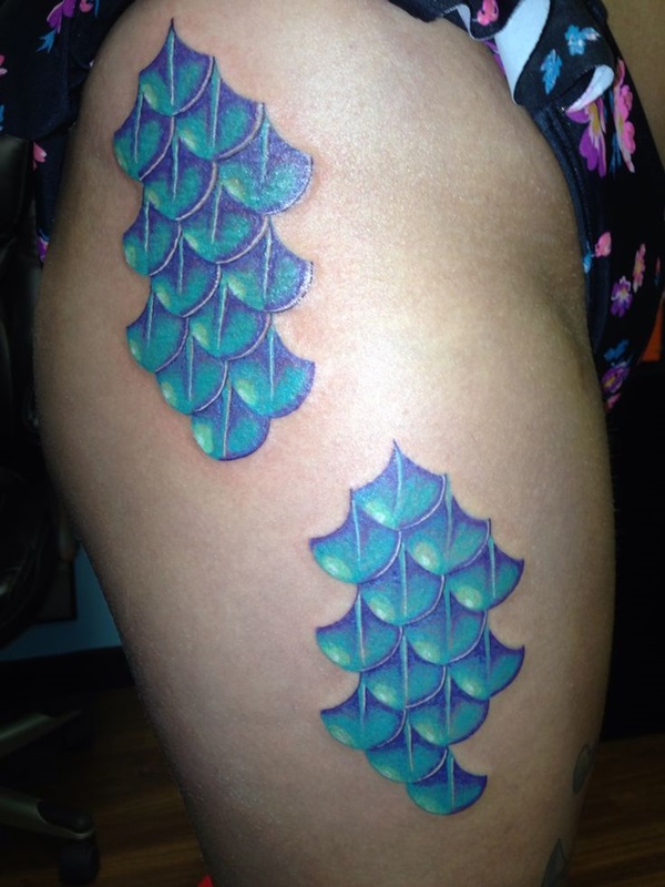 Mermaid Scales Tattoo Designs For Girls (30)