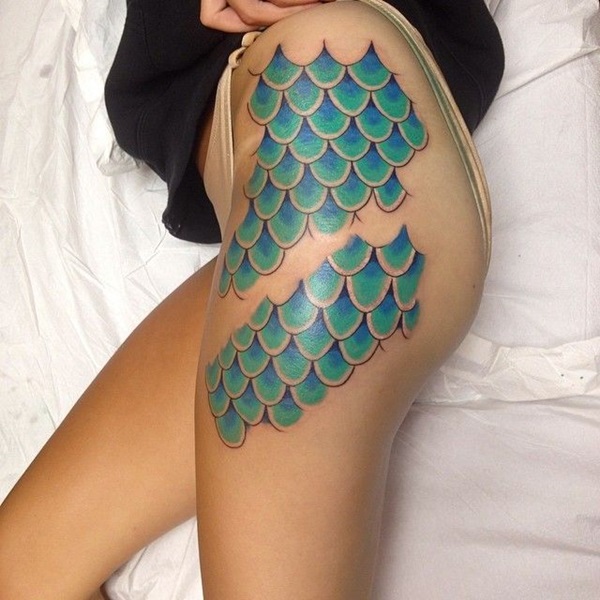 Mermaid Scales Tattoo Designs For Girls (4)