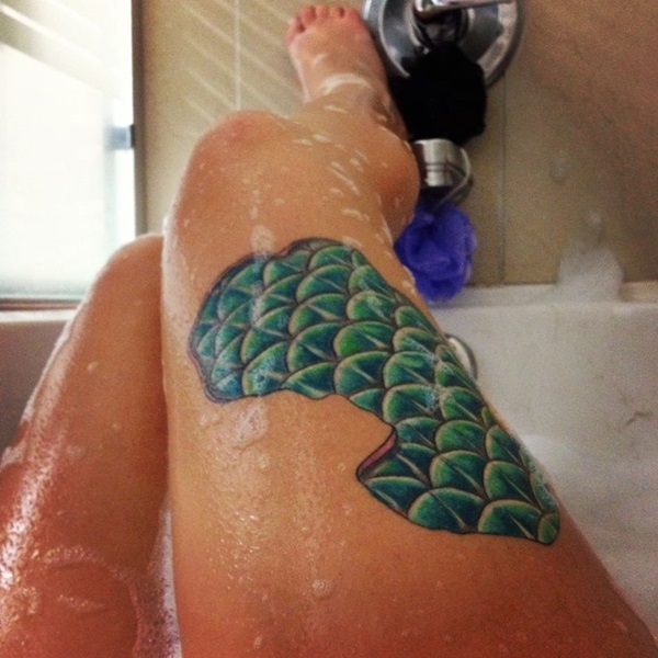 Mermaid Scales Tattoo Designs For Girls (9)