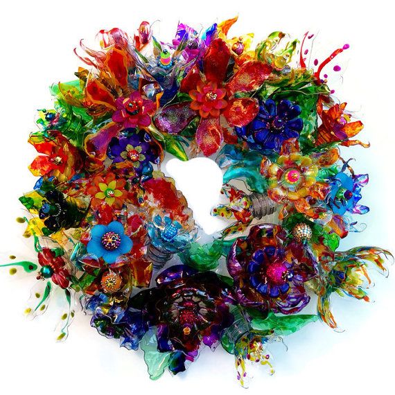 plastic flower art 10