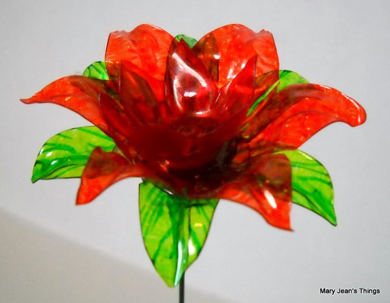 plastic flower art 14