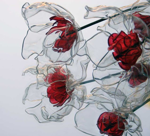 plastic flower art 4