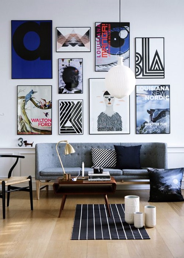 Unique wall photo display Ideas For You (10)
