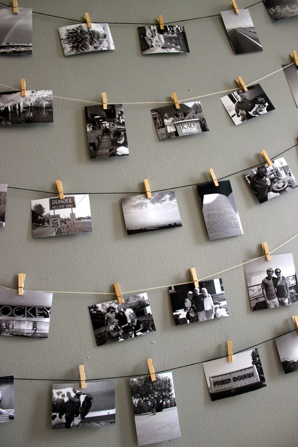 Unique wall photo display Ideas For You (11)