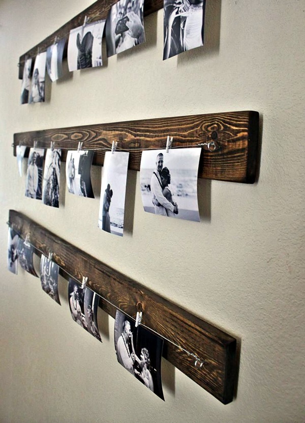 Unique wall photo display Ideas For You (13)