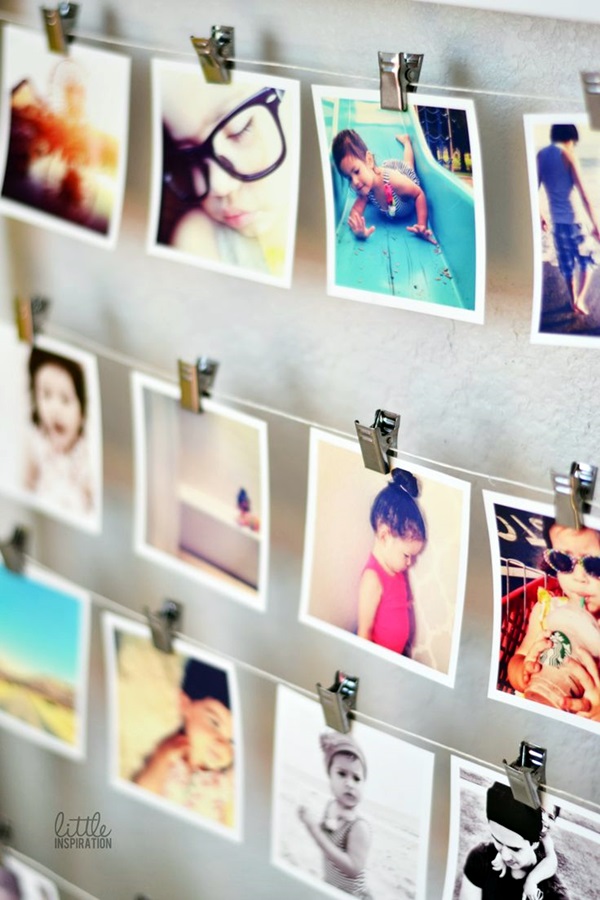 Unique wall photo display Ideas For You (16)