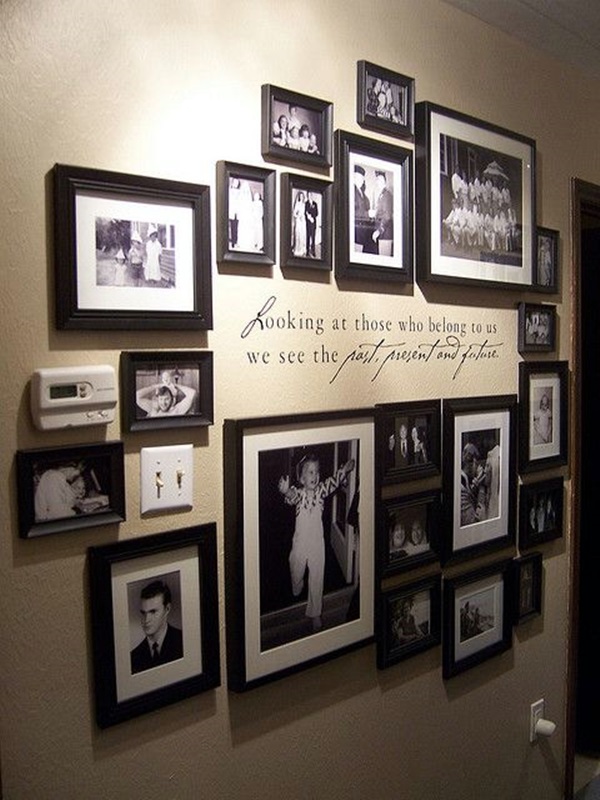 Unique wall photo display Ideas For You (24)