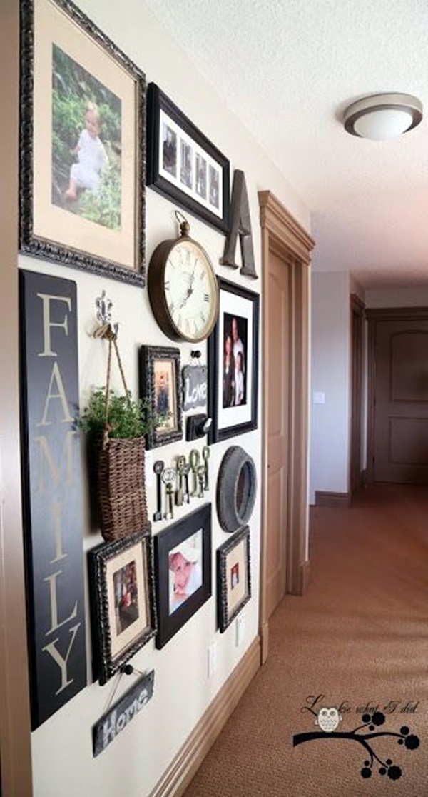 Unique wall photo display Ideas For You (33)