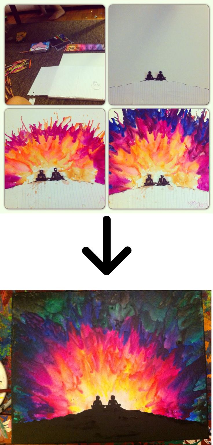 melted crayon art 3