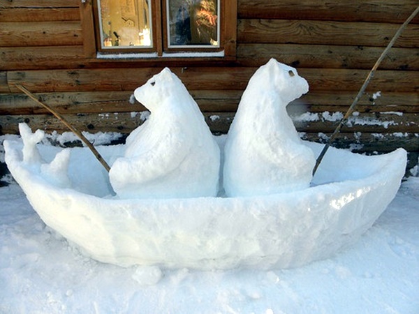 Realistic Snow Art Sculptures Winter Creations (1)