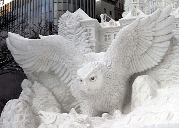 Realistic Snow Art Sculptures Winter Creations (22)