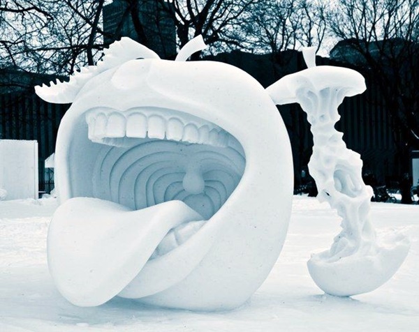 Realistic Snow Art Sculptures Winter Creations (27)