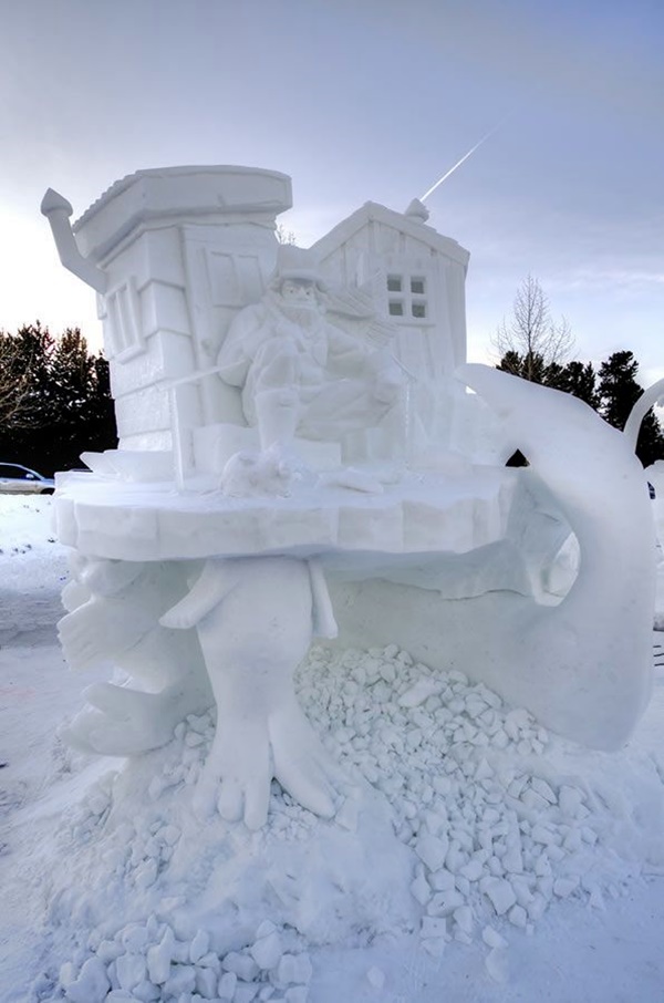 Realistic Snow Art Sculptures Winter Creations (7)