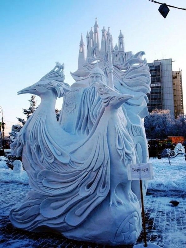 Realistic Snow Art Sculptures Winter Creations (9)