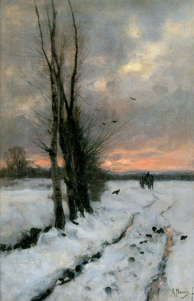 winter landscape painting 1