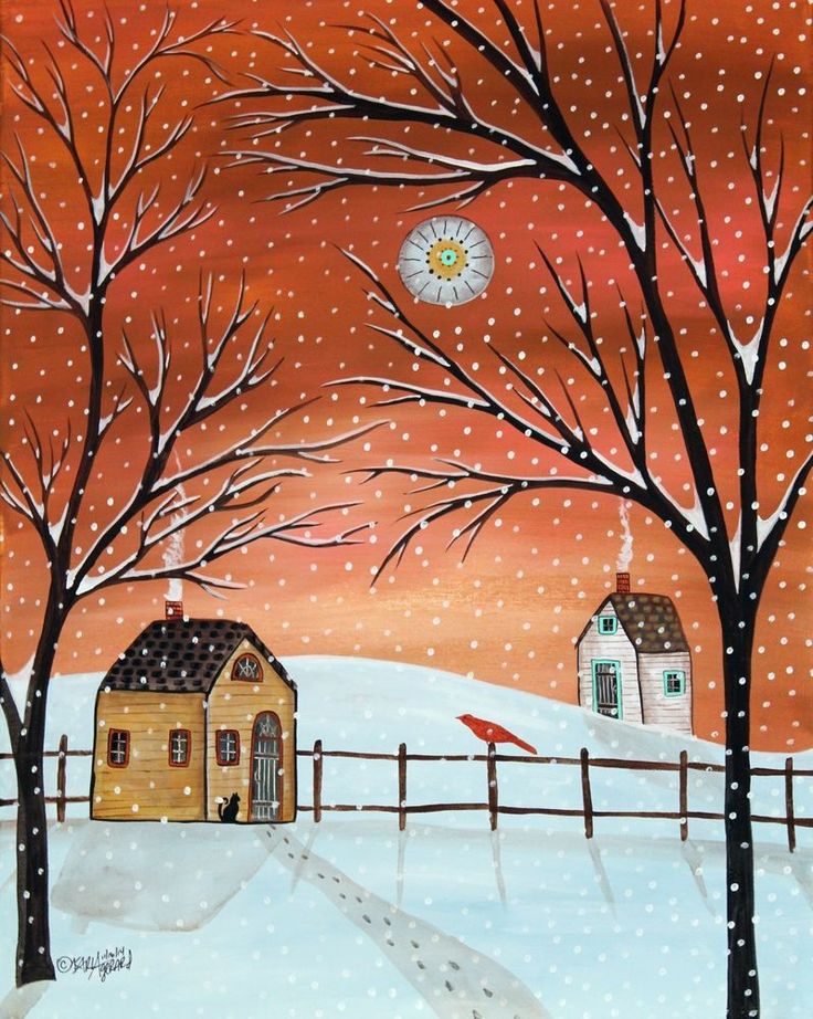 winter landscape painting 20