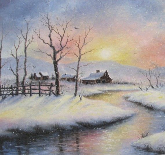 winter landscape painting 27